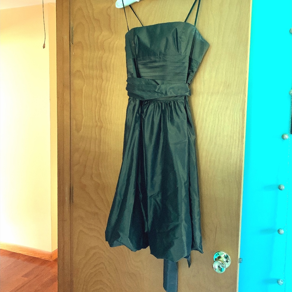 BCBGMaxAzria Silk Brown Strapless Dress: SZ 4